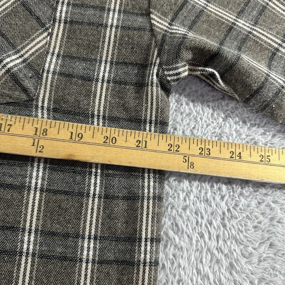 Real Takai Shirt Mens XL‎ Brown Plaid Earth Tones Button Up Long Sleeve NWOT